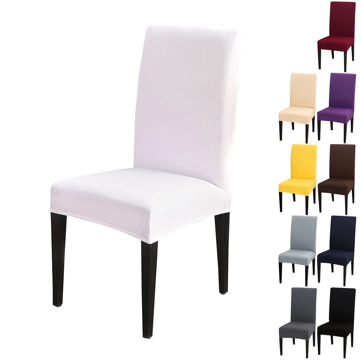 

1-8 Pcs Stretch Dining Chair Cover Removable Chair Covers Spandex Slipcover Party Banquet Seat Protector for Wedding Home Decor