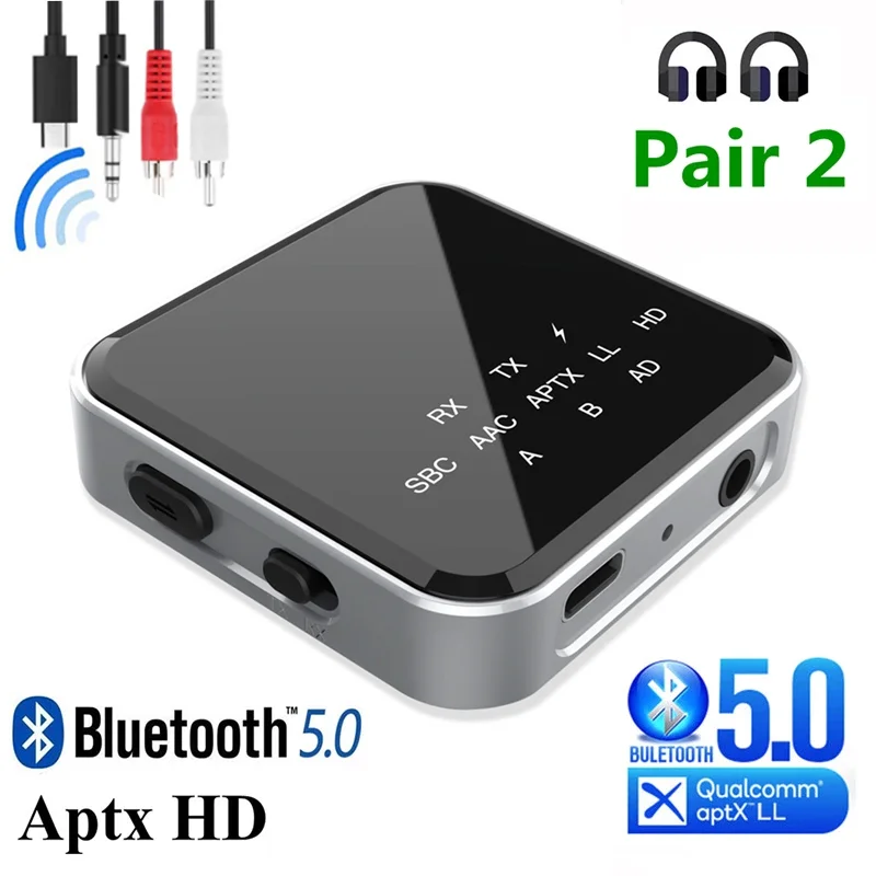 

Беспроводной адаптер AptX-LL/HD с поддержкой Bluetooth 5,0 и штекером 3,5 мм