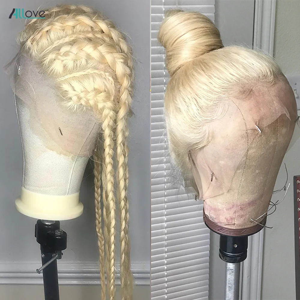 Allove 613 Full Lace Wig HD Lace Frontal Wig Blonde Lace Front Wig Human Hair Straight Lace Front Wig Brazilian Wigs For Women
