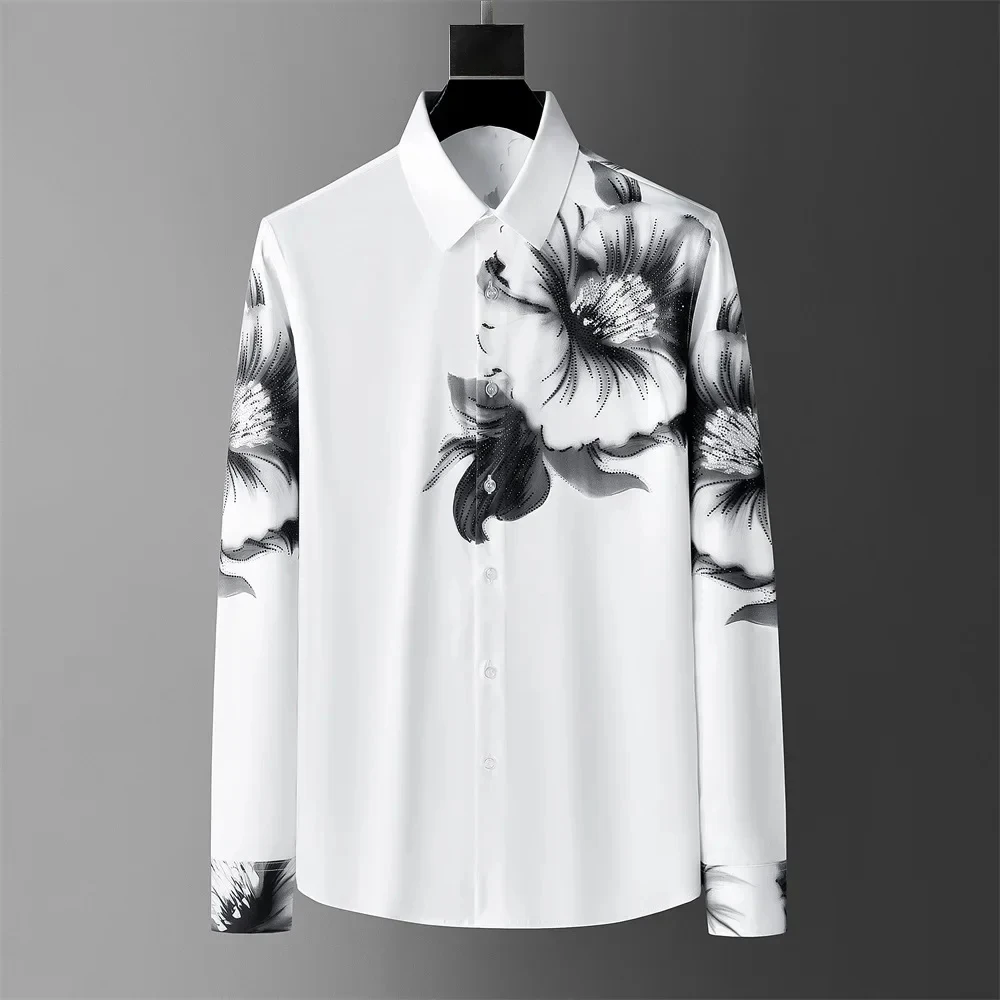Трансграничная модная художественная серия мужская повседневная рубашка с