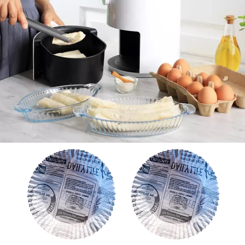 

Round Baking Papers Air Fryer Paper Liners Water-proof Oil-proof Non-stick Parchment Paper for Kitchen Baking Roasting