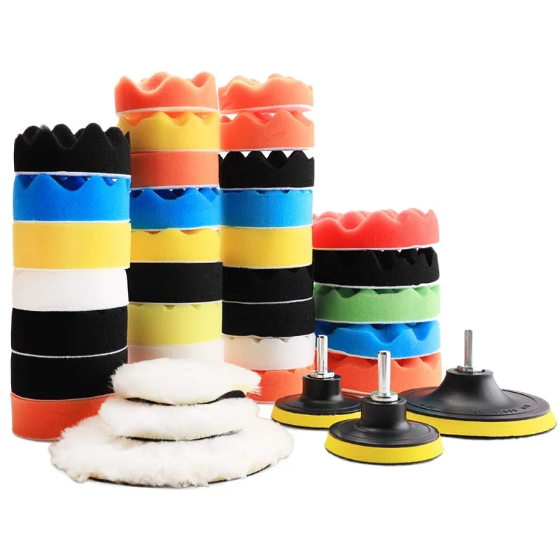 Car Polishing Sponge Pads Kit Foam Pad Buffer Kit Polishing Machine Wax Pads for Removes Scratches