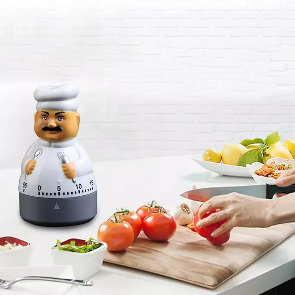 

202260 Minutes Kitchen Knife Fork Chef Timer Dial Alarm Plastic Clock Electronic Cooking Kitchen Timer Assistant Home Baking Too