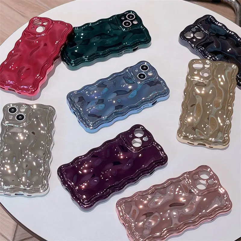 Чехол для телефона с гальваническим покрытием мягкий красный и синий чехол iPhone 15