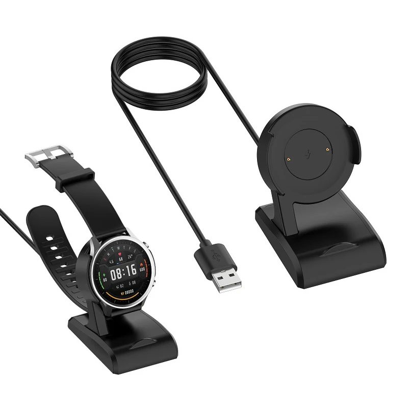 

Magnetic Suction Pin Contact Charging Base Silicone Charging Dock Usb Cable Stand Charger For Xiaomi Watch Color Watch Base