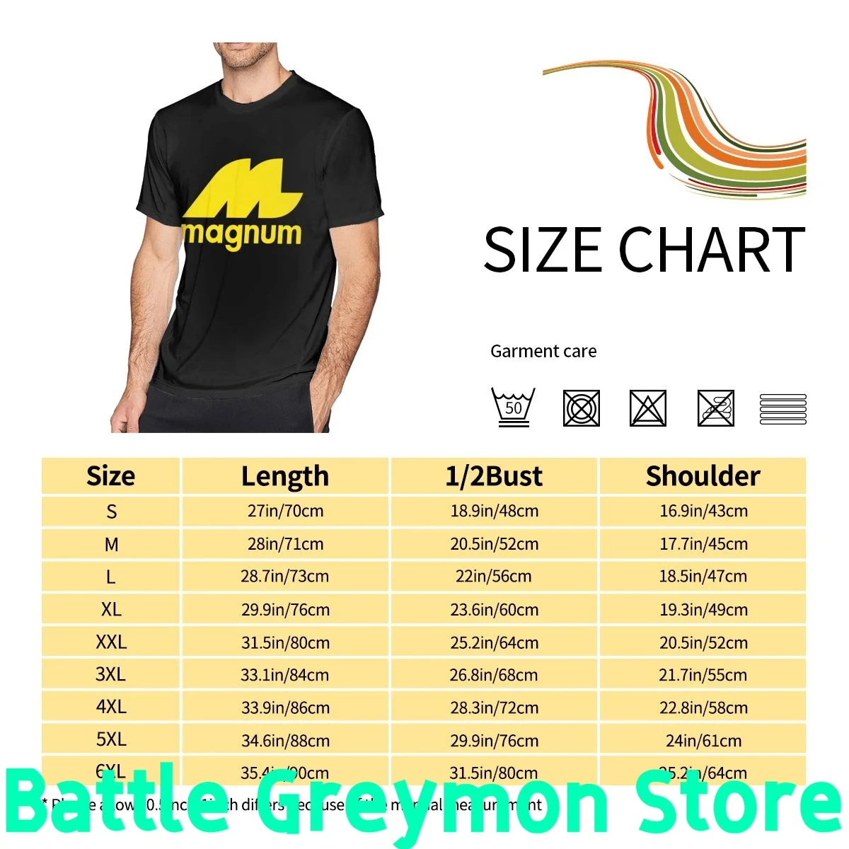 Футболка Magnum-Berhad мужская с принтом Модная хлопковая тенниска круглым вырезом и