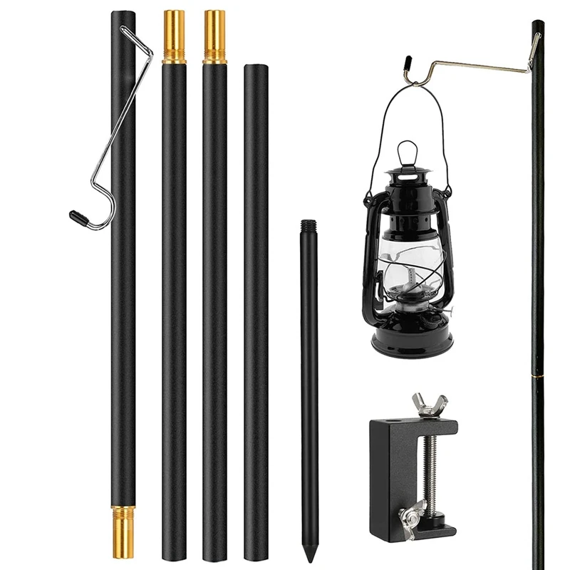 

Outdoor Portable Multifunction Camping Lantern Frames Folding Lamp Hanging Light Fitting Stand Camping Equipment