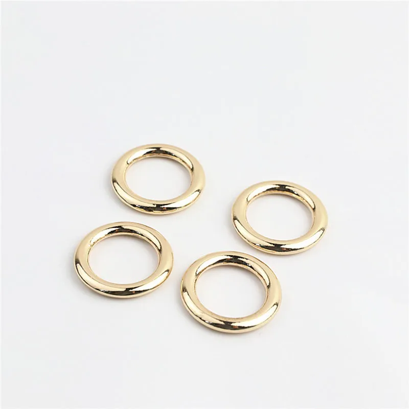 30Pcs 15mm Diecast Circle O Ring Connection Metal Buckles for Shoes Clothes Loop Hardware Bags Belt Buckles DIY Accessories