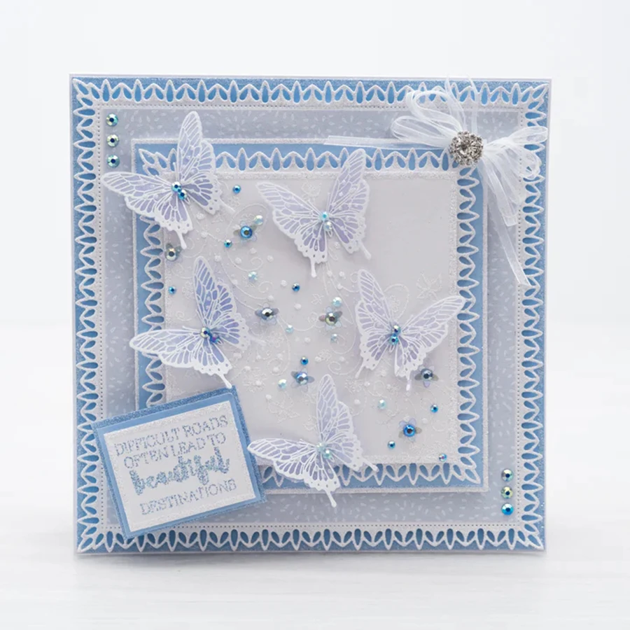 Lucky Goddess металлические штампы для резки 6 шт. декоративные квадраты Diy Скрапбукинг