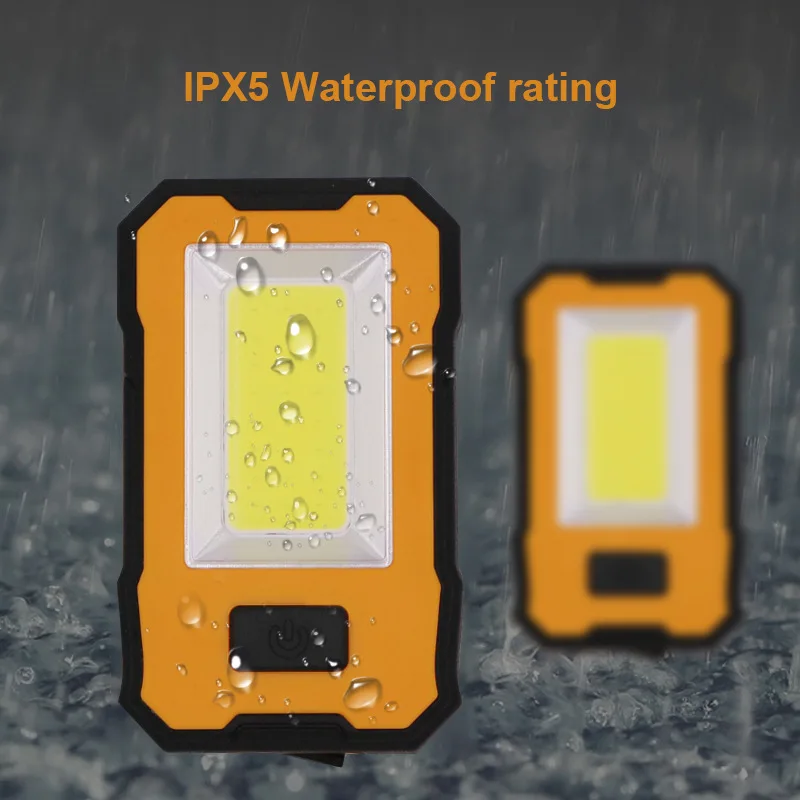 

Internal power 3 Modes COB work light output magnet hook bracket portable with USB cable