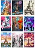 5d diamond painting eiffel tower full square round diamond art for adults and kids embroidery diamond mosaic home decor