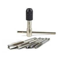 6pcsset tap drill wrench tapping threading tool m3 m8 screwdriver tap holder hand tool thread metric plug tap screw taps