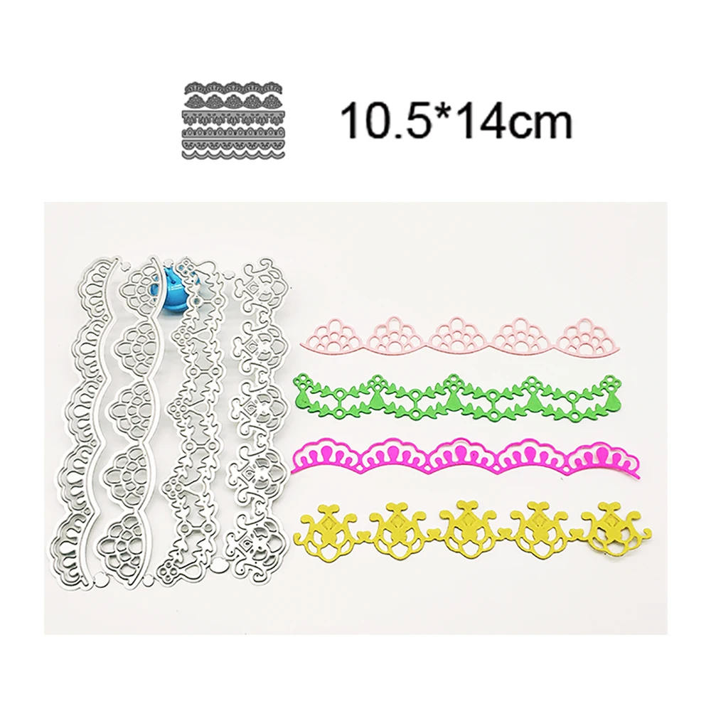 

6pcs/set Basic Lace Border 2022 New Metal Cutting Dies Scrapbooking Handmade Tools Stencil DIY Card Model Craft Decoration