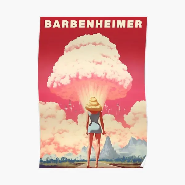 

Оригинальный плакат Barbenheimer 2023, Современная Настенная роспись, забавное домашнее искусство, картина для украшения интерьера, без рамки