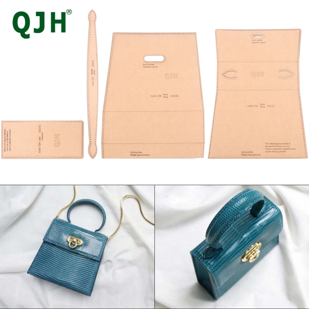 

Набор кожаных сумок ручной работы, женские сумки через плечо, сумки-мессенджеры, Прошитые акриловые перфорированные шаблоны 20*16*8 см