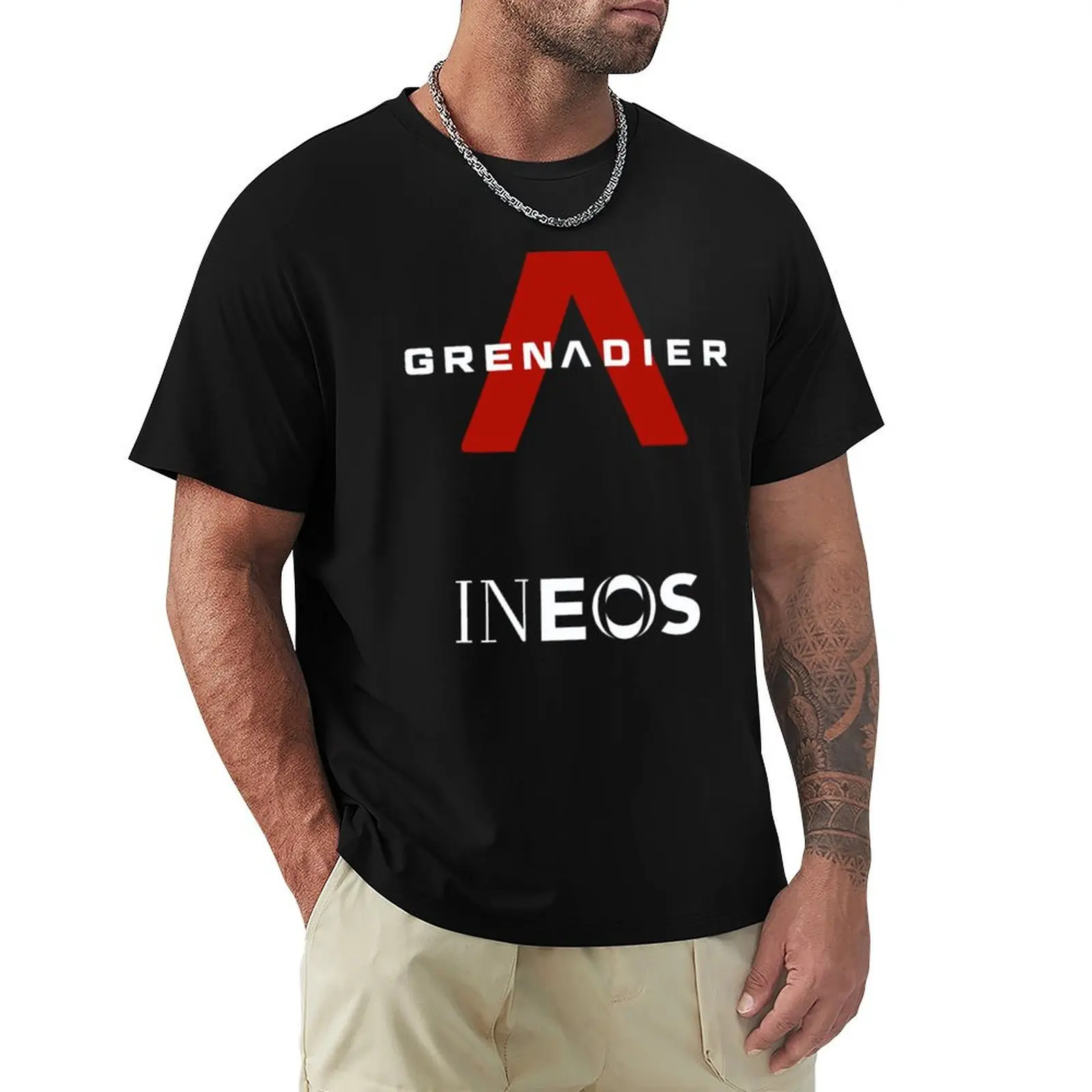 Фото Футболка Ineos Grenadier Cycling Team, рабочая, с коротким рукавом, из хлопка. №1