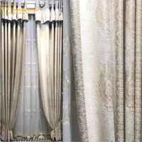 customized european french jacquard blackout high end curtains villa living dining room bedroom floor to ceiling windows rhj