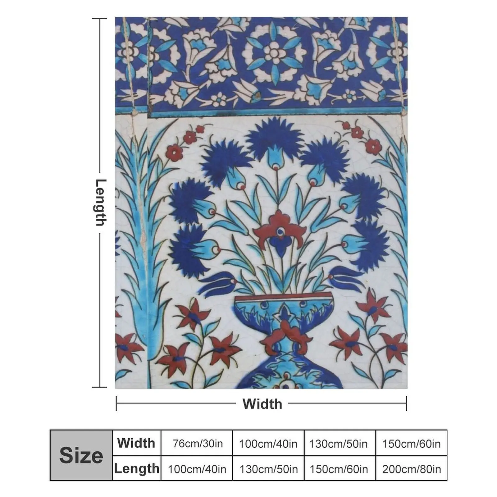 Турецкое одеяло Iznik с цветочным узором декоративное для дивана тонкие одеяла