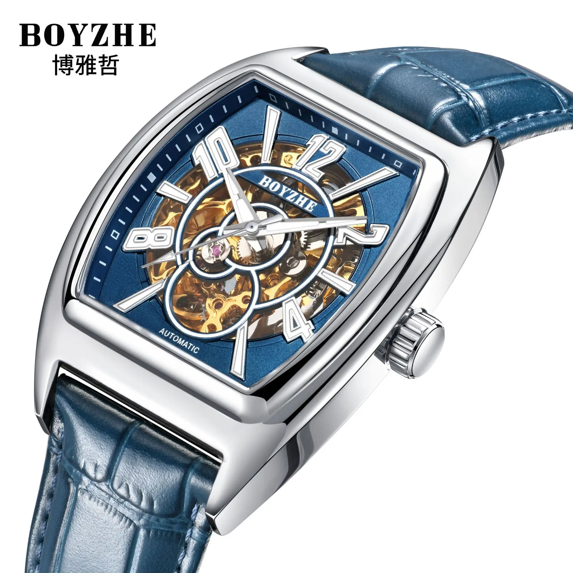 

Часы наручные мужские механические, брендовые автоматические водонепроницаемые с зеркальной поверхностью и сапфировым стеклом из нержавеющей стали