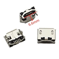 1000pcs for micro usb connector 5pin big ox horn 6 6mm dip4 mini usb connector four legs for mobile phone charging tail socket