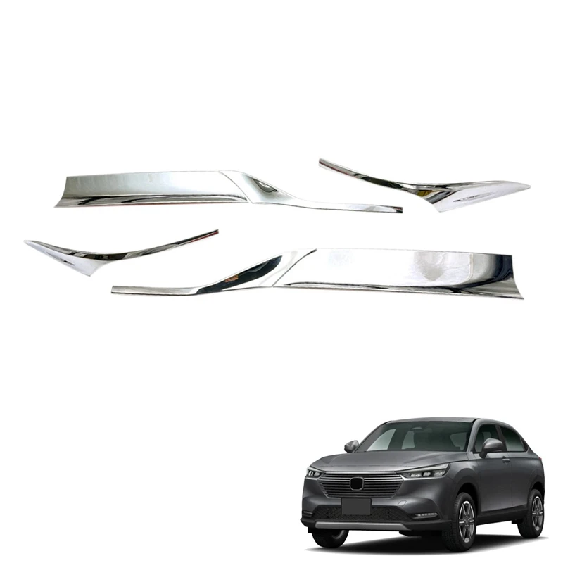 

For Honda HRV Hr-V Vezel 2021 2022 ABS Chrome Rear Tail Light Lamp Cover Garnish Strip Taillight Eyebrow Cover Trim