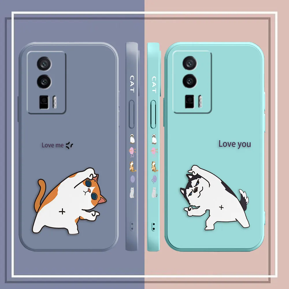 Case For Redmi K60E K60 K50 K40S K40 K30 K20 12C 10C 9A 9 8 10X 10A Pro 4G 5G Gaming Case Fundas Cqoues Shell Funny Couple Cats