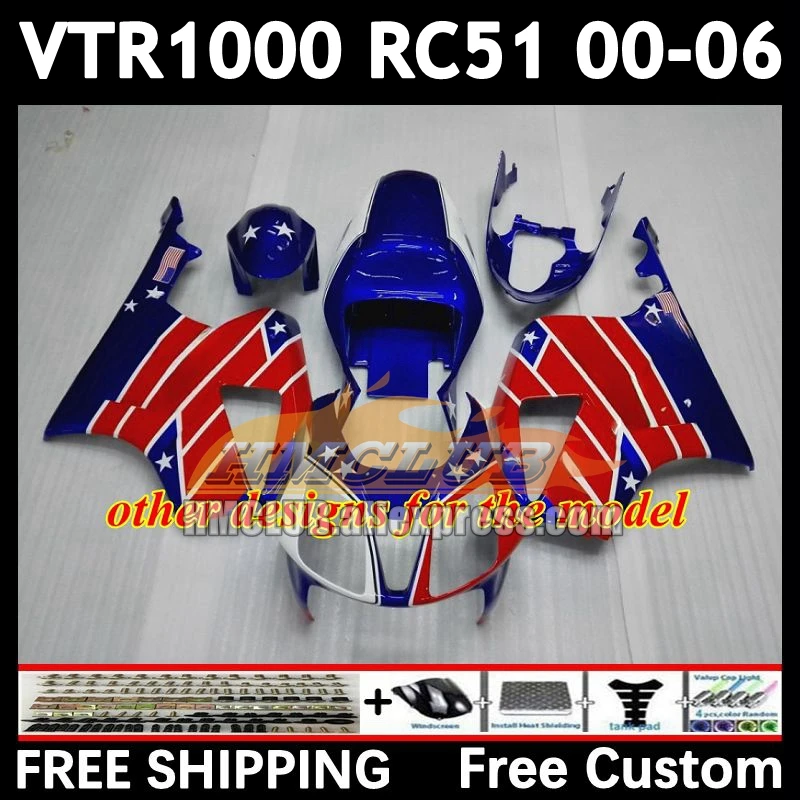 Кузов для HONDA VTR1000 заводской красный RC51 VTR 1000 01 02 03 04 05 06 84No.2 SP1 SP2 2000 2001 2002 2003 2004 2005 2006