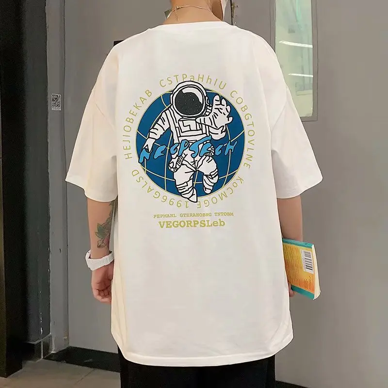 

Europe and America Chaopai Fat Men's Wear Plus Fat Stereo Printing Large Size National Tide Loose Short Sleeve T-Shirt Sleeve