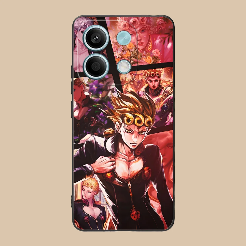Чехол для телефона JOJO Giorno Giovanna для Xiaomi POCO M6 M5 M4 M3 X7 X6 X5 X4 X3 F6 F5 F4 Pro GT 5G, черный чехол для смартфона (art.: 3920cd0cd2330) - 3920cd0cd2330