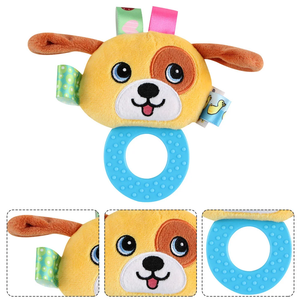 

4pcs Infant Teether Animal Rattle Silicone Molar Cartoon Soothing