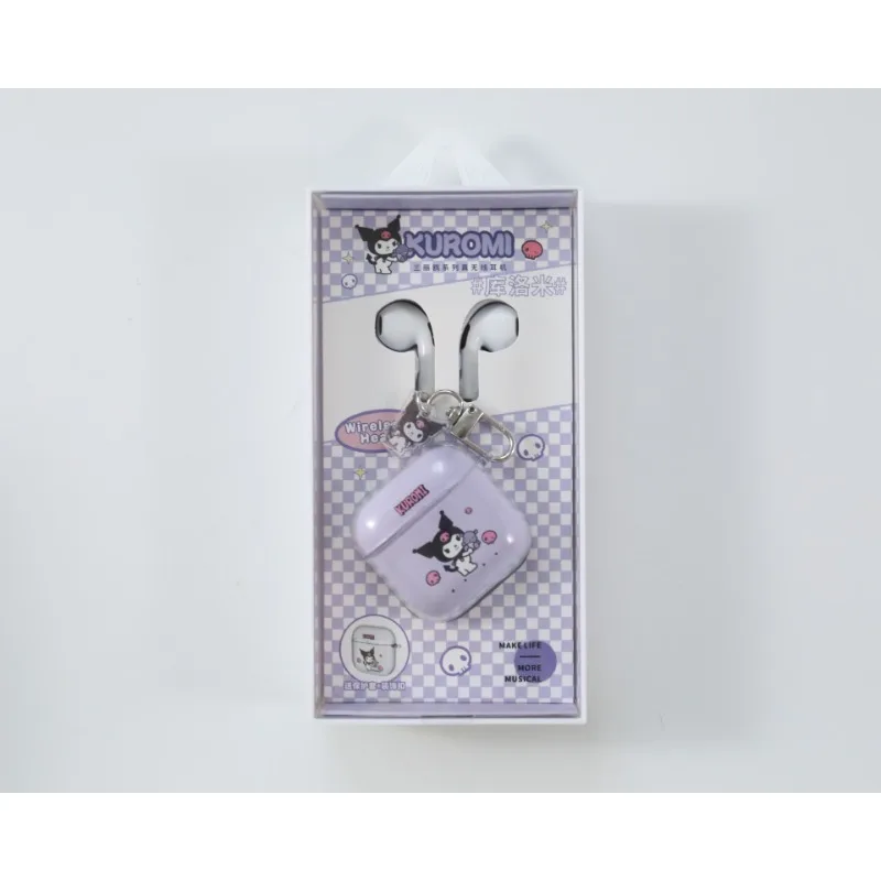 

Sanrio Kawaii Plastic Kuromi My Melody Cinnamoroll Wireless Bluetooth Earbuds with Two Ears Protective Cover Super Endurance