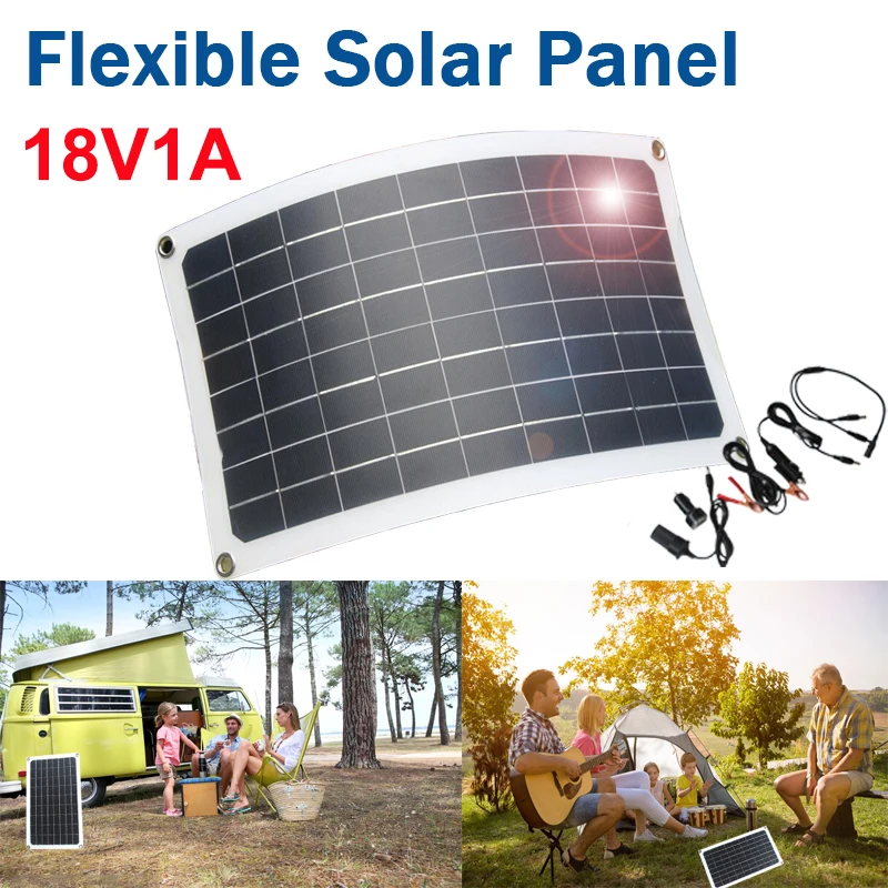 

Комплект панелей солнечных батарей 40 Вт, 18 в, полная поликремниевая солнечная батарея, портативный внешний аккумулятор, солнечное зарядное ...