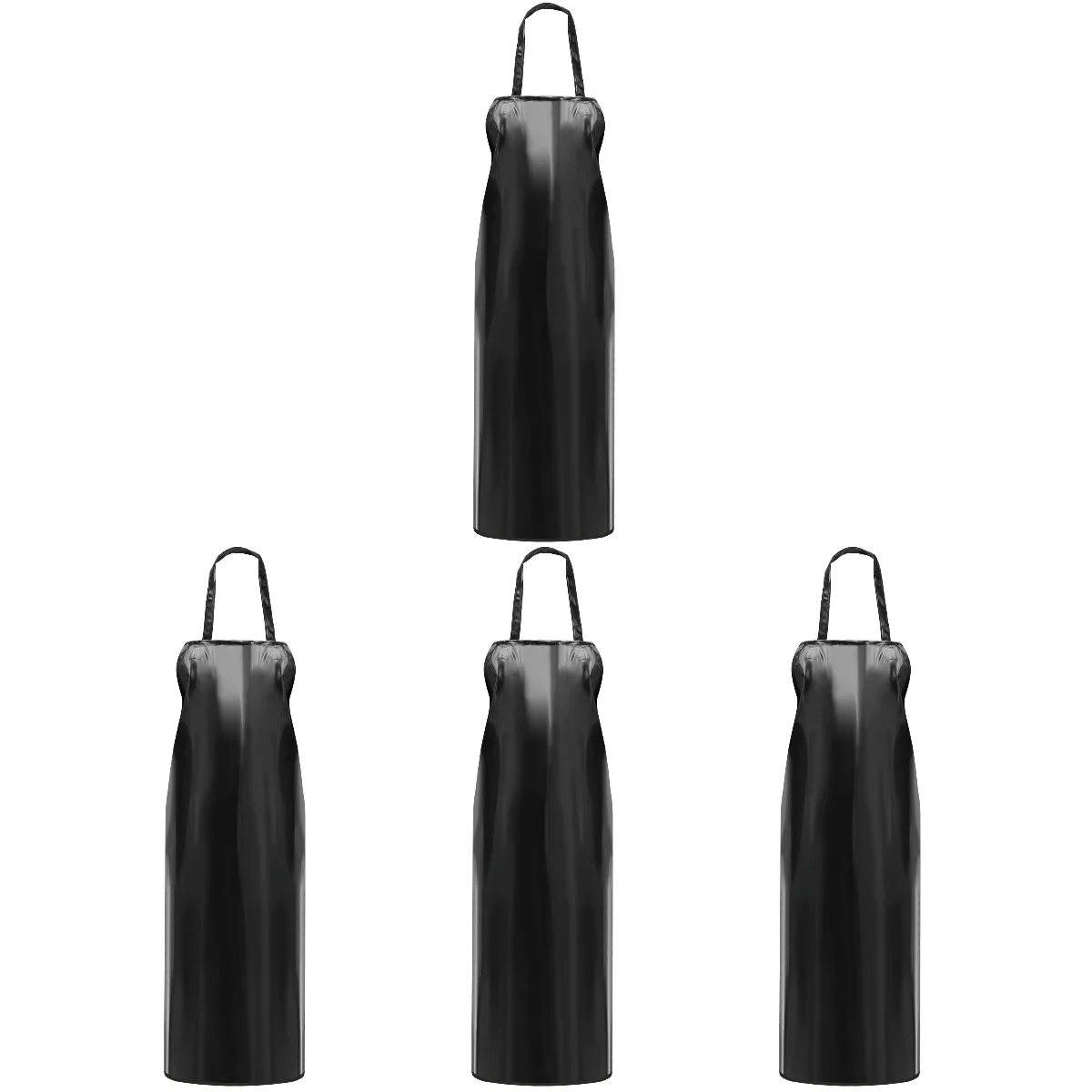

4pcs Unisex Heavy Duty Apron for Butchers Kitchen (Black Random Style)