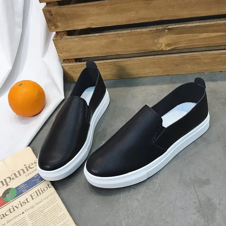 

2022 Spring Autumn Ladies Loafers Flat Shoes Ladies Loafers White Leather Moccasin Casual Women Shoes Zapatos De Mujer