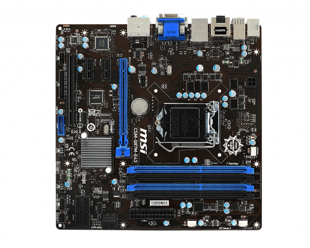 

Материнская плата MSI CSM-Q87M-E43 LGA 1150 DDR3 Материнская плата 1150 Intel Q87 32GB ATX PCIe 3,0 SATAIII USB 3,0 для intel Xeon E3-1240