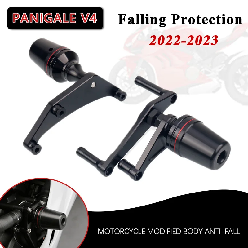 

Motorcycle CNC Falling Protection Frame Slider Fairing Guard Anti Crash Pad Protector For DUCATI Panigale V4/V4S 2022-2023
