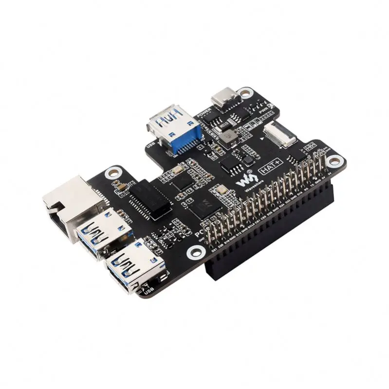 Новая плата расширения Waveshare для Raspberry Pi 5 с портами PCIe Ethernet и USB 3.0, без драйверов, plug and play, модуль ETH (art.: 3920db410047c) - 3920db410047c