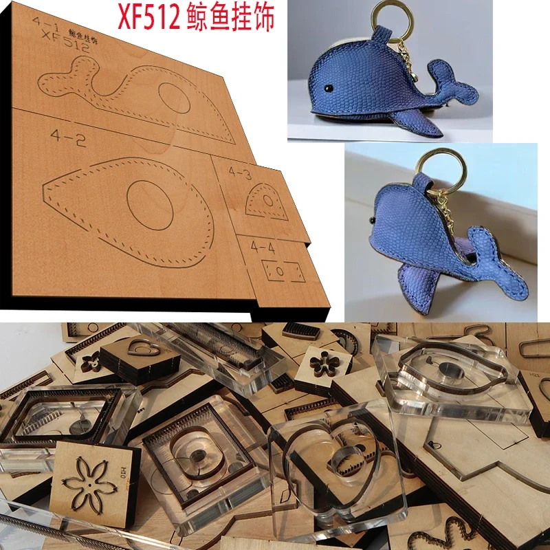 

Whale pendant Leather Craft Punch Hand Tool Cut Knife Mould XF512 New Japan Steel Blade Wooden Die leather craft tools