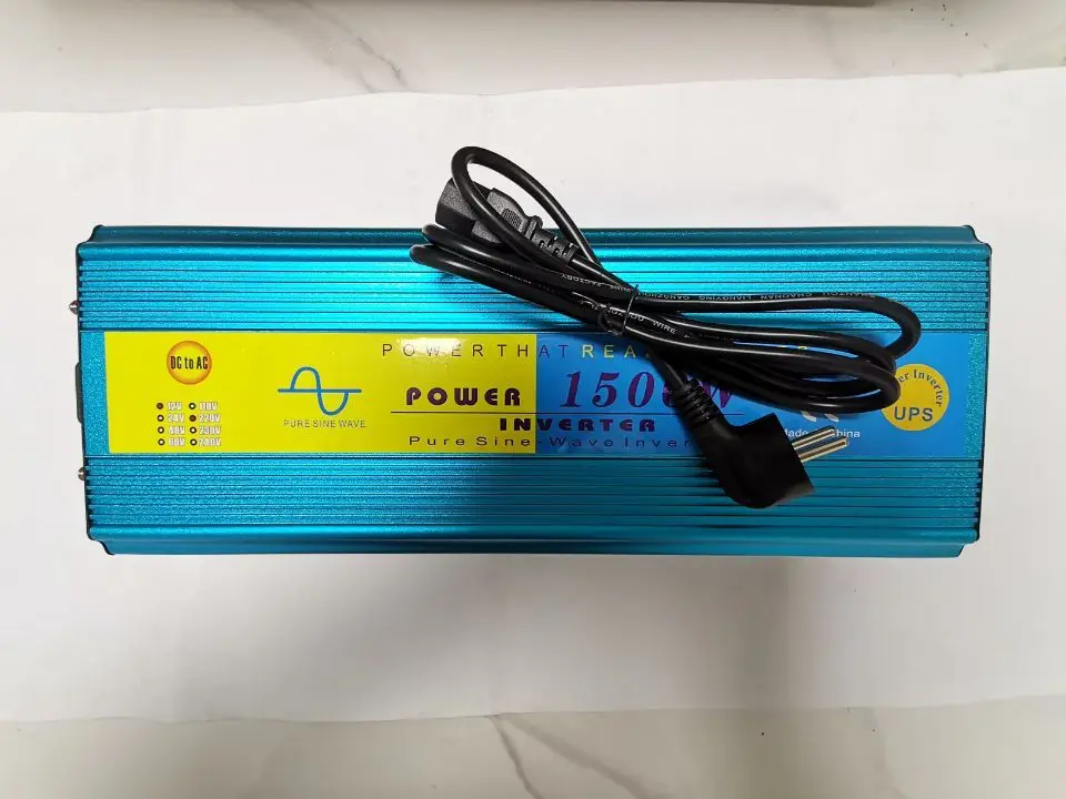 

LCD Display 1500W PEAK 3000W DC 12V/24V to AC 110V/220V 50HZ/60HZ UPS Power Supply Pure Sine Wave Inverter Charger