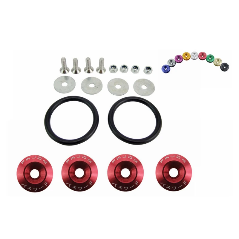 

JDM Quick Release Fasteners Ideal For Front Bumpers Rear Bumpers And Trunk Hatch Lids Reinforcing Washer Surrounding Screw