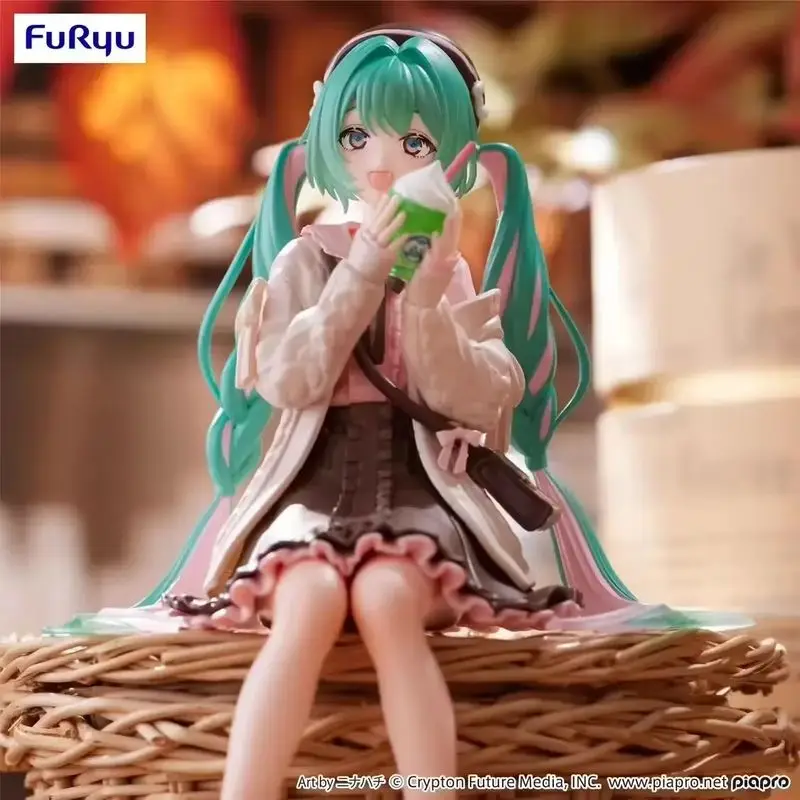 Оригинальная фигурка Furyu Hatsune Miku осенняя одежда для свиданий пробка лапши