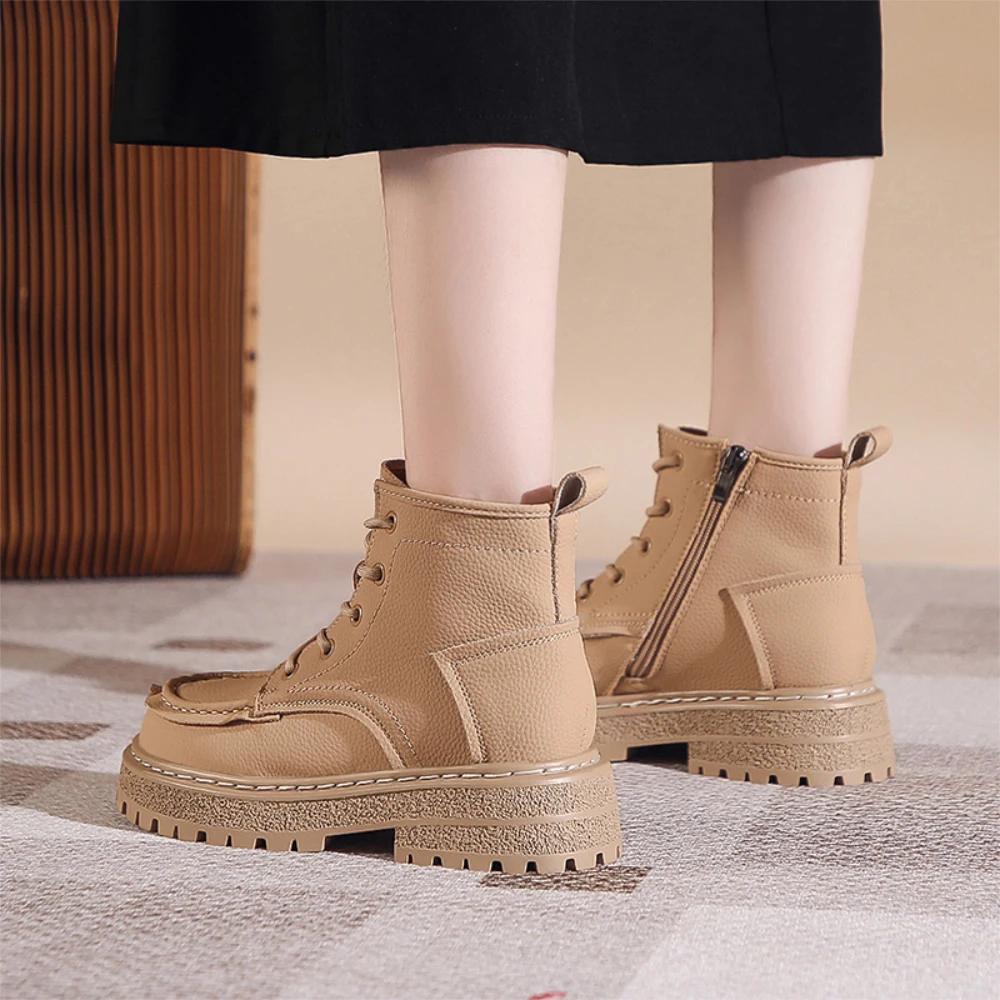 Martin boots women 2023 shoes everything cool trend laser leather ankle boots handsome motorcycle short boots tide