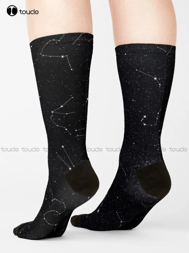 

Constellations Sky Space Universe Galaxy Night Socks Mens Work Socks Funny Art Harajuku Streetwear Colorful Cartoon Socks Girls