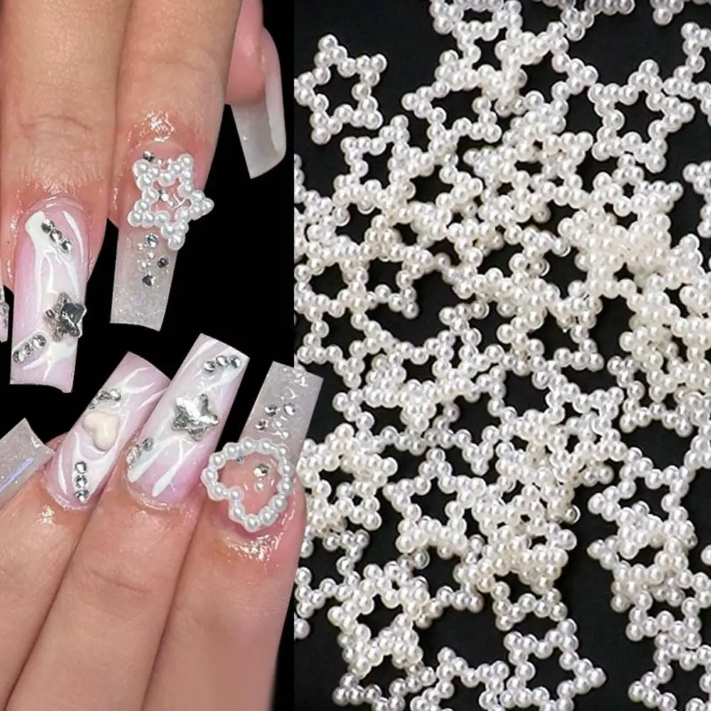 

100Pcs/set Stars Moon Nail Art Rhinestones Bow Nail Art Decorations Resin Accessories Bowknot 3D Naill Drills Nail Jewelry