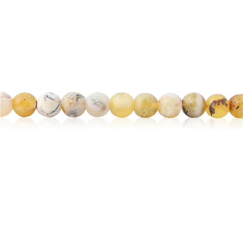 

Natural Stone Opal Pyrite Amazonite Sodalite Agate Amethyst Citrine Round Faceted Beads Size 6MM For Jewelry Making DIY Bracelet