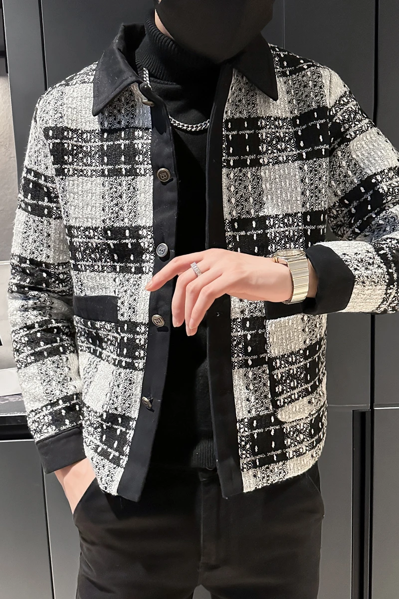 Социальная мужская куртка однобортная винтажная куртка-бомбер повседневная