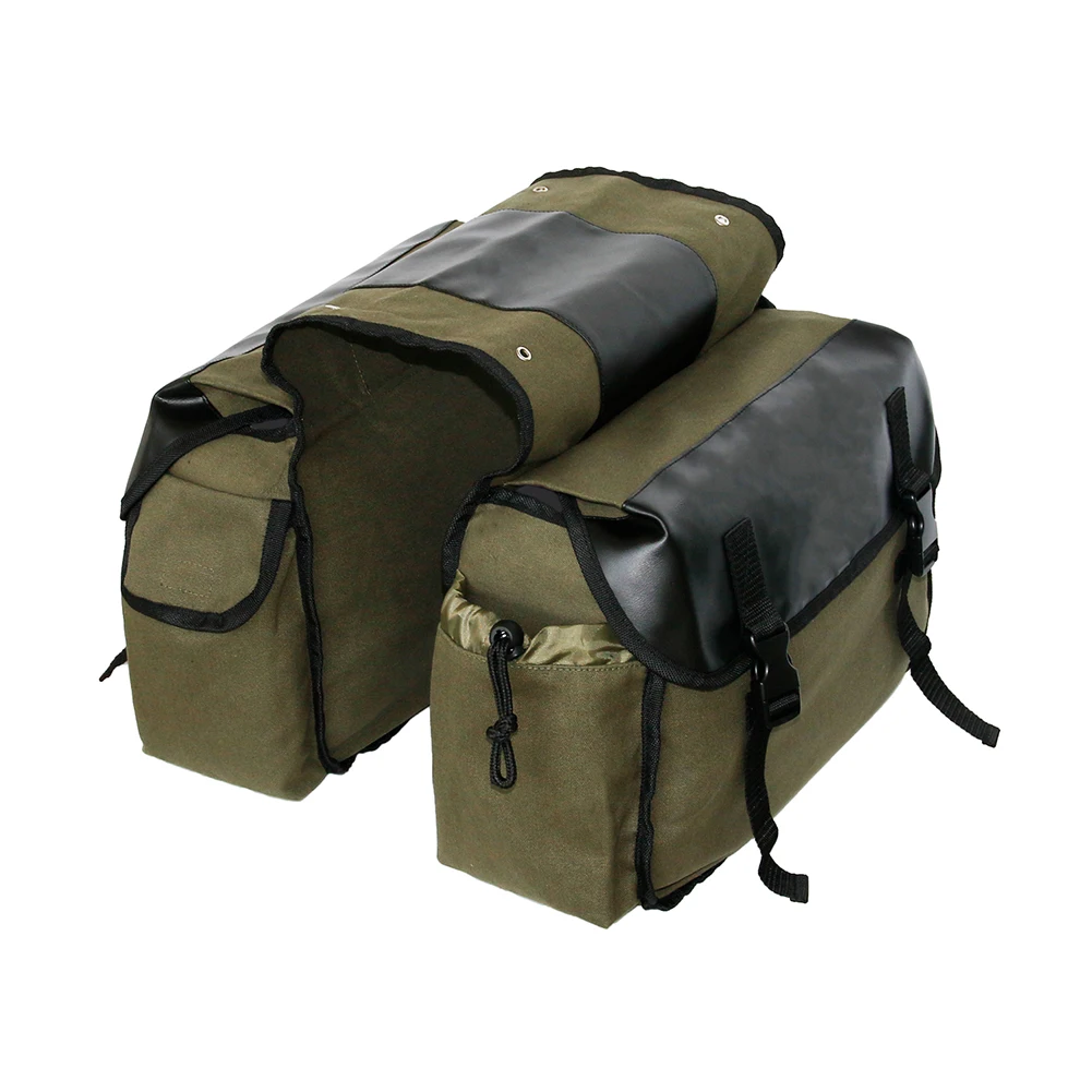 

2023 Upgrade Touring Motorbike Saddle Bag Motorcycle Canvas Waterproof Panniers Box Side Tools Bag Pouch For Motorbike Box