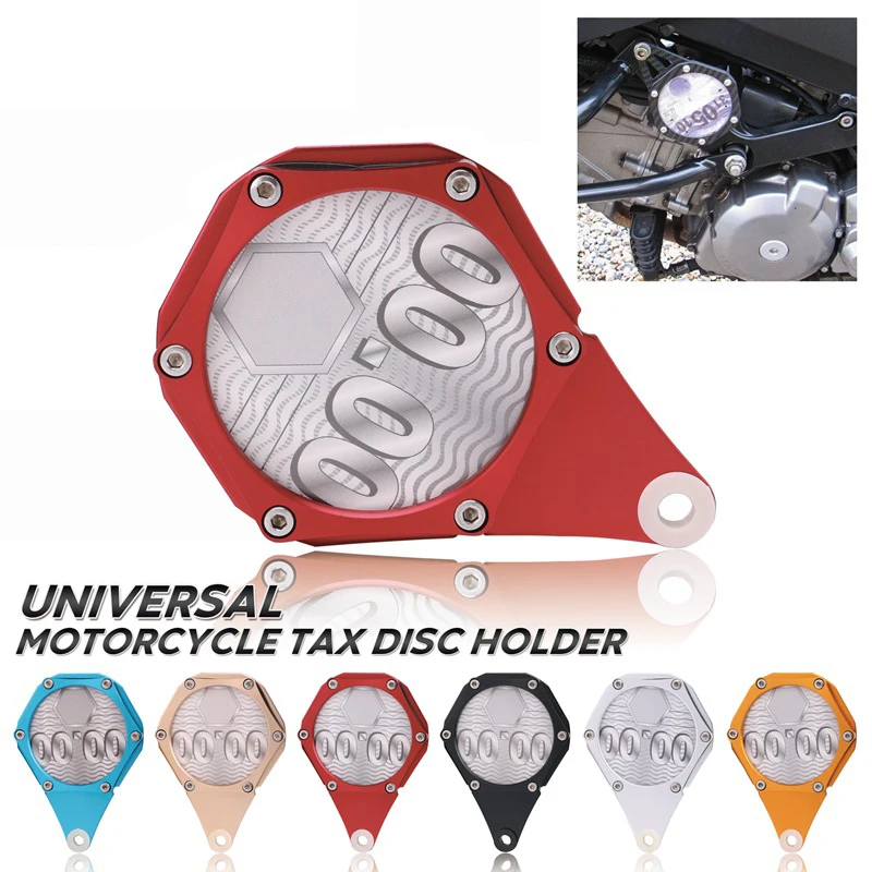 

Motorcycle Disc Permit Holder Motorcycle Motorbike Metal Alloy Tax Permit Holder Waterproof Seal Black Motorcycle Accessories