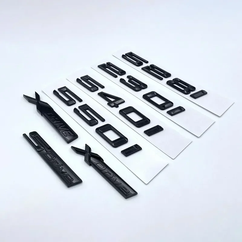 Старая глянцевая черная буква 520i 523i 525i 528i 530i 535i 540i Эмблема для BMW 5 серии E60 E61 F10 F11 G30