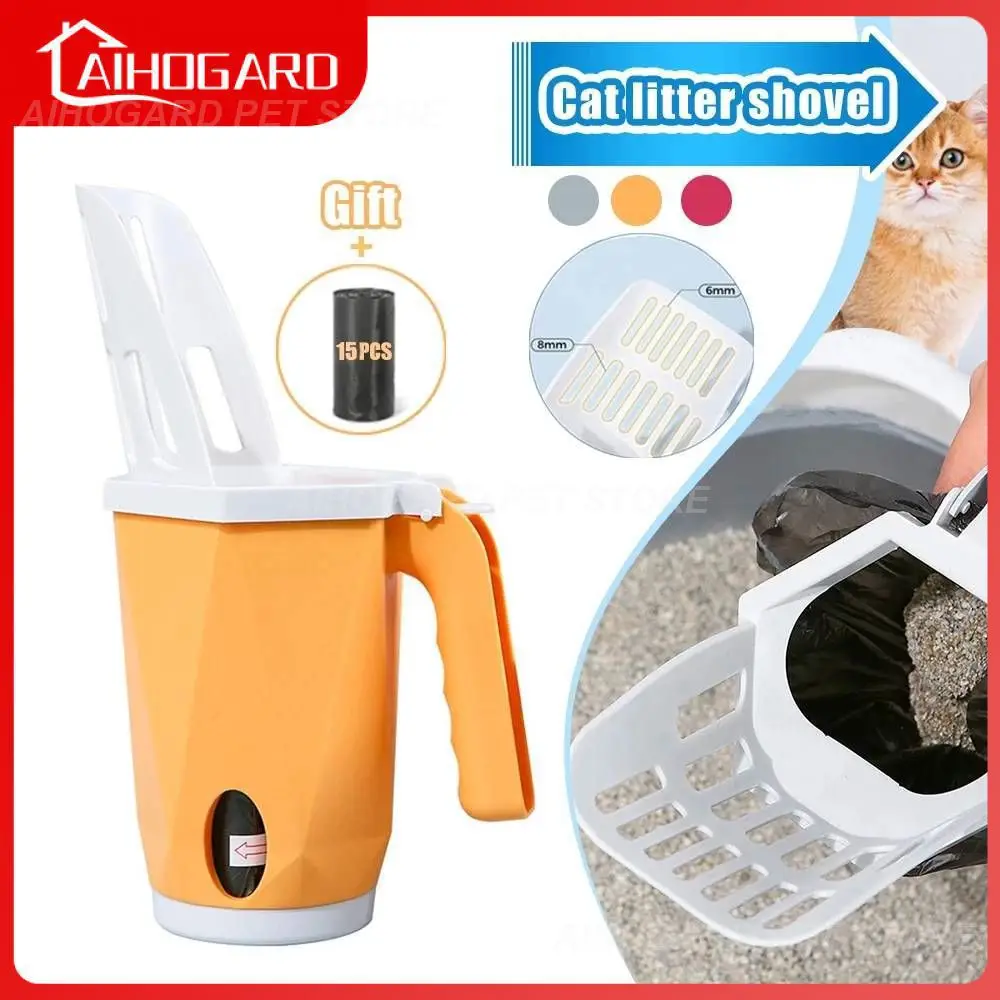 

Встроенная сумка для уборки кошек, самоочищающийся туалет, поднос, портативная вместительная самоочищающаяся Лопата для кошек, кошачий нап...